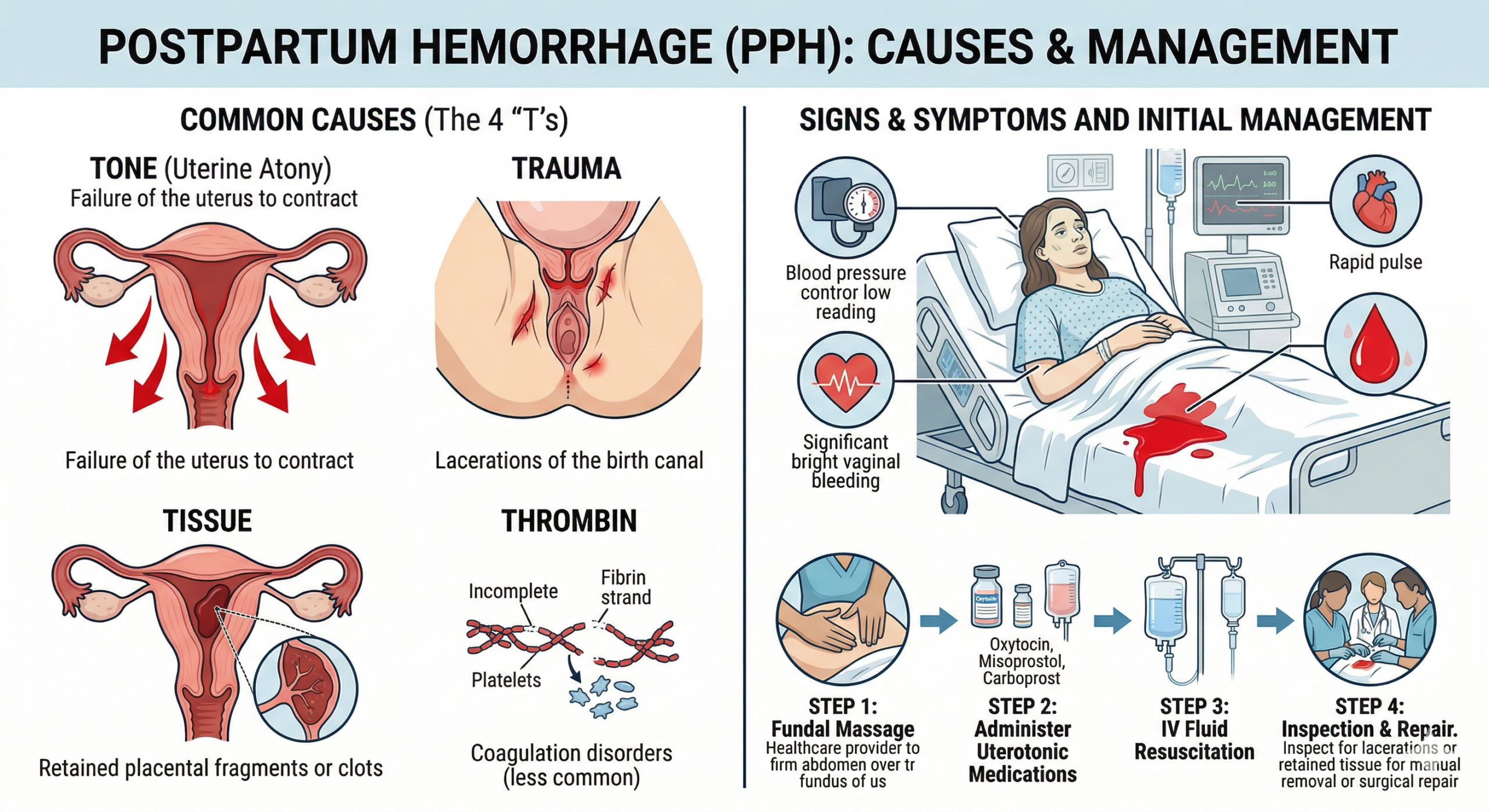 Management of atonic postpartum haemorrhage